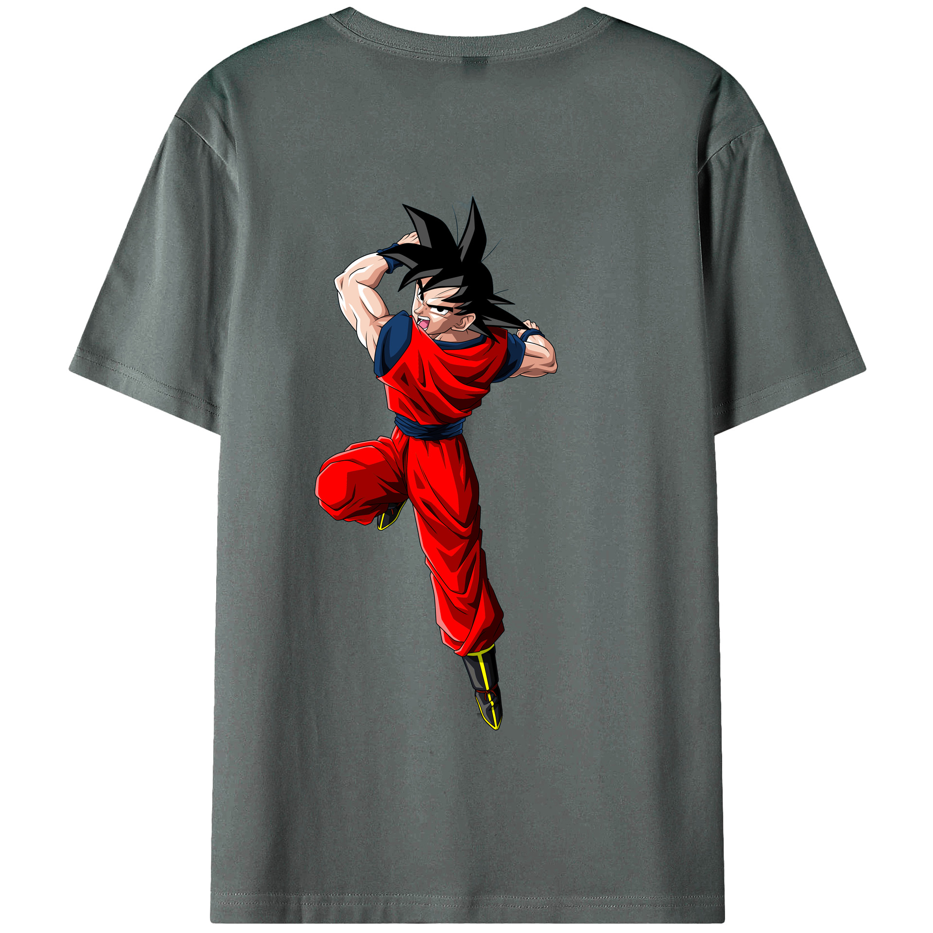 （画像用） ドラゴンボール 孫悟空（そん ごくう）Son Goku カカロット DRAGON BALL Kakarotto 綿100％半袖Tシャツ（背面プリント）